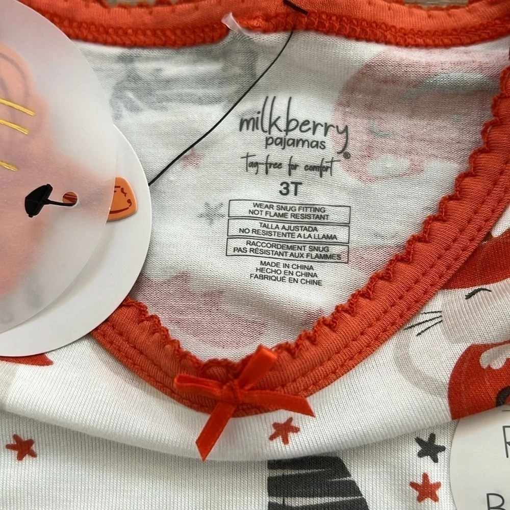 🎃 Milkberry Toddler Girl Bamboo Halloween Pajamas 12 24 months 3T Cats